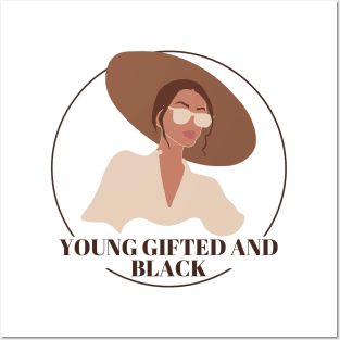 Young Gifted and Black Beatiful Woman Posters and Art